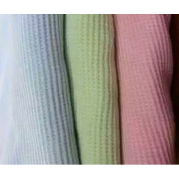 Kualitas Tinggi 100% Cotton Knitted Waffle Fabric 32s
